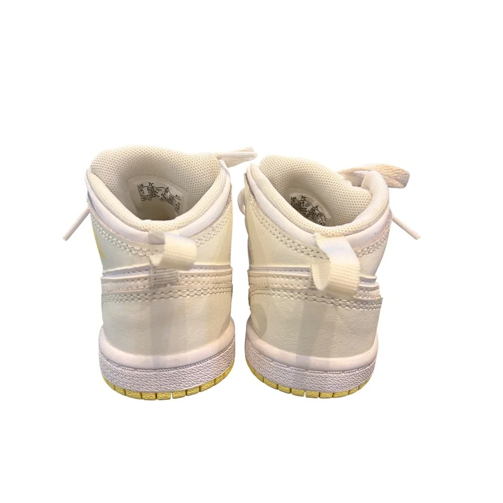 Nike Air Jordan 1 Mid Toddler Size 7C Sail White Laser Orange Shoes FD8782-181